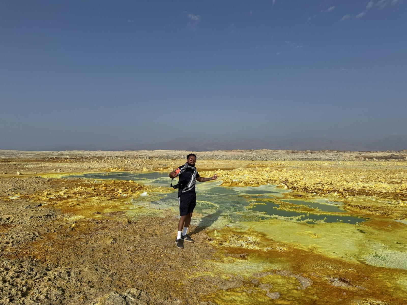 People working on the Afar salt flats