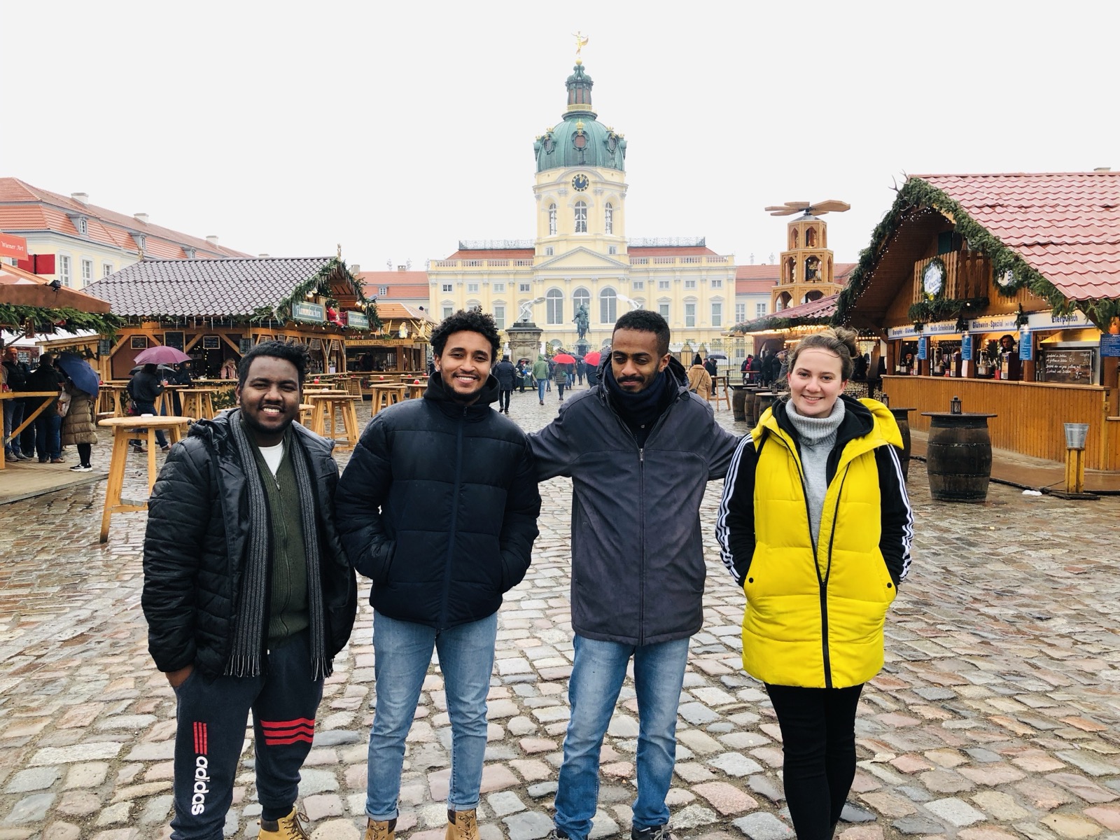 Outreach team outside a Berlin landmark